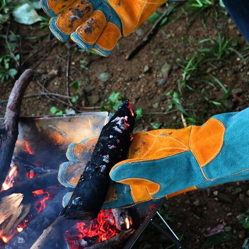 قفازات لحام مقاومة للحرارة من BEETRO 932 درجة فهرنهايت/Mig/Stick للفرن/الشواية/المدفأة/الفرن/الموقد/حامل الوعاء/موقد الخشب in Kuwait