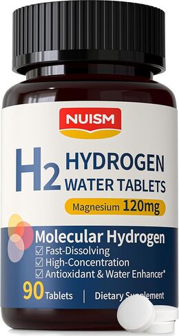 Hydrogen Water Tablets with Magnesium,Hydrogen Tablets for Drinking Water,Antioxidant and Cellular Health Support, H2 Molecular Tabs,90 Tablets in Saudi Arabia