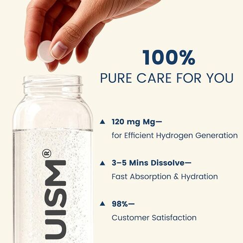 Hydrogen Water Tablets with Magnesium,Hydrogen Tablets for Drinking Water,Antioxidant and Cellular Health Support, H2 Molecular Tabs,90 Tablets in Saudi Arabia