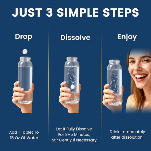 Hydrogen Water Tablets with Magnesium,Hydrogen Tablets for Drinking Water,Antioxidant and Cellular Health Support, H2 Molecular Tabs,90 Tablets in Saudi Arabia