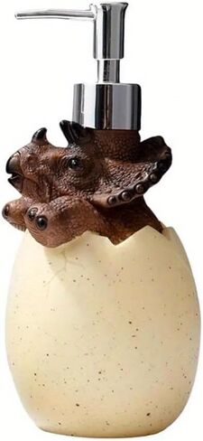 560ml Dinosaur Egg Lotion Dispenser – Cute Refillable Hand Soap & Shampoo Container, Bathroom Decor (C) in Saudi Arabia