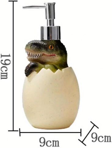 560ml Dinosaur Egg Lotion Dispenser – Cute Refillable Hand Soap & Shampoo Container, Bathroom Decor (C) in Saudi Arabia