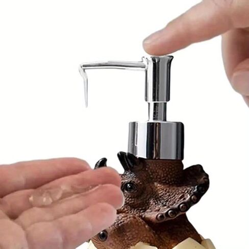 560ml Dinosaur Egg Lotion Dispenser – Cute Refillable Hand Soap & Shampoo Container, Bathroom Decor (C) in Saudi Arabia