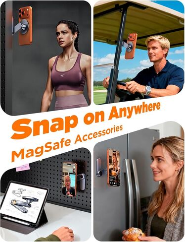 Chfeila Magnetic Golf Cart Phone Holder [One Hand 360° Adjustable & 36X Strong Magnets] Golf Cart Phone Holder for iPhone 17-12, Golf Accessories Gifts for Men Dad Husband, Fits EZGO Yamaha Club Car in Kuwait