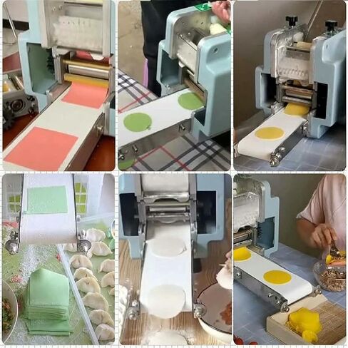 Automatic Dumpling Skin Maker 120W Heavy Duty Stainless Steel Dough Roller for Ravioli Spring Rolls Pierogi Momo & More 80mm Wrapper Machine for Home & Restaurant Use Perfect for Authenti... in Saudi Arabia