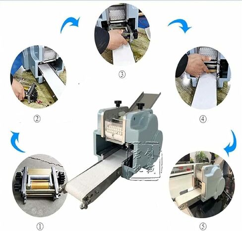 Automatic Dumpling Skin Maker 120W Heavy Duty Stainless Steel Dough Roller for Ravioli Spring Rolls Pierogi Momo & More 80mm Wrapper Machine for Home & Restaurant Use Perfect for Authenti... in Saudi Arabia