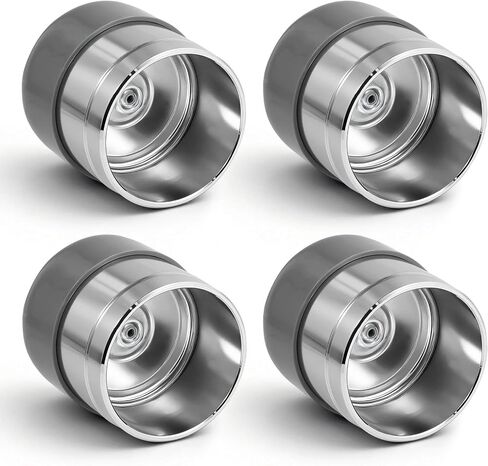4 مجموعات من واقي محمل عجلة المقطورة متوافق مع غطاء الغبار Bearing Buddy 1980، واقيات محمل من الفولاذ المقاوم للصدأ مقاس 1.98 بوصة مع أغطية غطاء الغبار، مناسبة للمقطورة والقارب وRV والتخييم in Kuwait