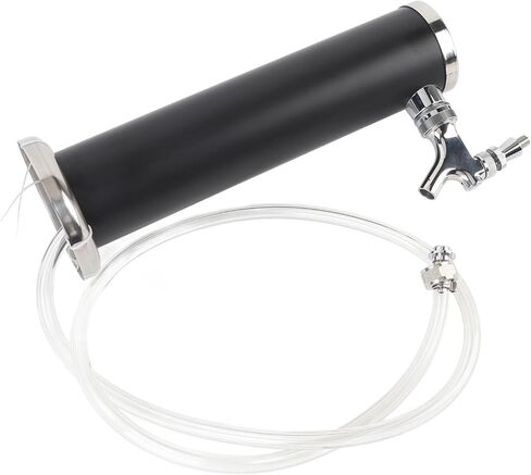 Irishom Single Tap Stainless Steel Draft Beer Tower 3 Inch Column Draft Beer Tower Dispenser Kit for Parties Pubs Restaurants (Black) in Kuwait