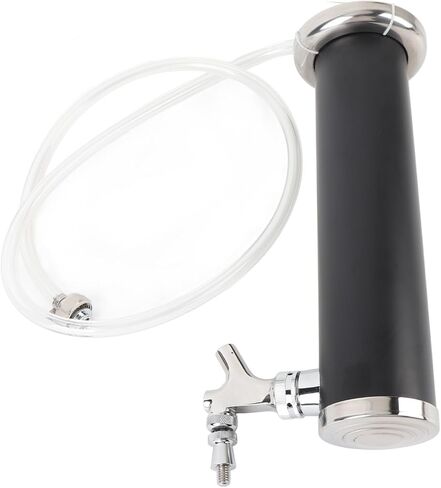 Irishom Single Tap Stainless Steel Draft Beer Tower 3 Inch Column Draft Beer Tower Dispenser Kit for Parties Pubs Restaurants (Black) in Kuwait