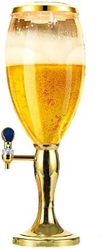 موزع برج البيرة من KRASS، موزع بيرة كبير، برج بيرة بسعة 5 لتر/170 أونصة مع صنبور أنبوب ثلج وأضواء، سهل التنظيف، هدية رائعة لموزع البيرة لمحبي البيرة، ذهبي، Collector88 in Kuwait