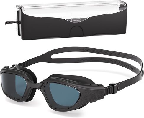 Swim Goggles, Anti Leak Swimming Goggles with Anti Fog, UV Protection, Adjustable Nose Bridge for Adult Men Women in Saudi Arabia