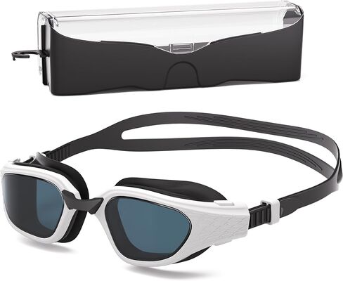 Swim Goggles, Anti Leak Swimming Goggles with Anti Fog, UV Protection, Adjustable Nose Bridge for Adult Men Women in Saudi Arabia