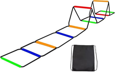 Colaxi Agility Ladder Speed Ladder Workout Improves Coordination Home Gym Outdoor Sports Folding Rugby Multipurpose Fitness Training in Saudi Arabia