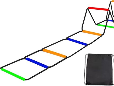 Colaxi Agility Ladder Speed Ladder Workout Improves Coordination Home Gym Outdoor Sports Folding Rugby Multipurpose Fitness Training in Saudi Arabia