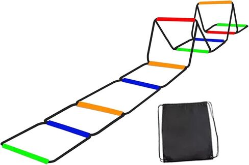 Colaxi Agility Ladder Speed Ladder Workout Improves Coordination Home Gym Outdoor Sports Folding Rugby Multipurpose Fitness Training in Saudi Arabia