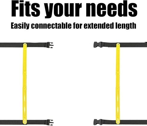 Tangle-Free Agility Ladder Speed Training Equipment - 2lbs Heavy Duty Design with 12 Fixed Rungs - 18ft Connectable Quick Setup Footwork Drill Gear for Soccer, Football, Boxing (Storage Bag Included) in Kuwait