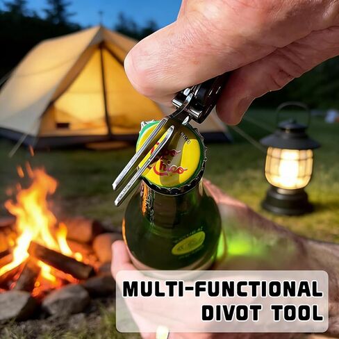 Golf Divot Repair Tool, 2025 New Metal Foldable Golf Alloy Fork, Golf Divot Tool with Bottle Opener, Golf Accessories for Men and Women Essential, Ideal Gift for Golf Enthusiasts in Kuwait