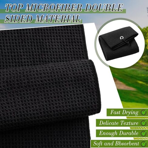 Poen 24 Pcs Golf Accessories, 12 Pcs 3 Colors Foldable Metal Golf Divot Repair Tools, 12 Black Towels with Carabiner Clip, Bulk for Golfers Prizes Gifts Club Supplies in Saudi Arabia
