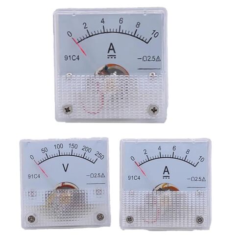 91C4 DC Ammeter Pointer Milliammeter 50mA 500mA 1A 2A 50A/75mV Shape 45 * 45mm 1Pcs(5A) in Saudi Arabia