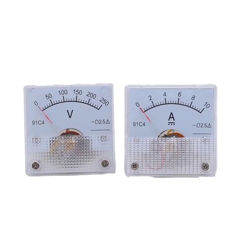 91C4 DC Ammeter Pointer Milliammeter 50mA 500mA 1A 2A 50A/75mV Shape 45 * 45mm 1Pcs(5A) in Saudi Arabia