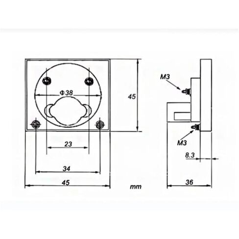 91C4 DC Ammeter Pointer Milliammeter 50mA 500mA 1A 2A 50A/75mV Shape 45 * 45mm 1Pcs(5A) in Saudi Arabia