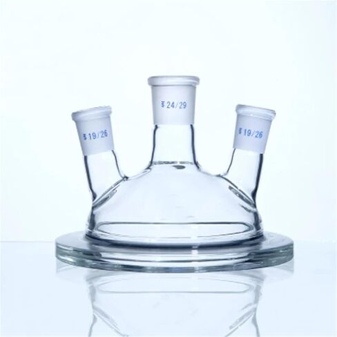 Laboratory Glass Reactor Reaction Kettle Three or Four Necks Glass Reaction Still Flask Beaker(Type A clamp) in Saudi Arabia