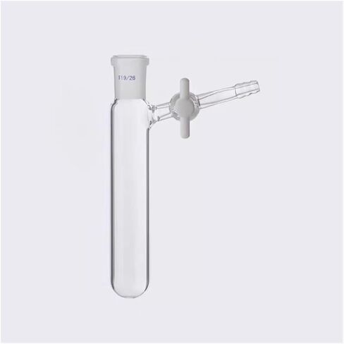 1PC Lab Glass 10/25/50/100/250ml Grinding Mouth Reaction Flask, schlenk Tube with PTFE Piston(100ml caliber24) in Saudi Arabia