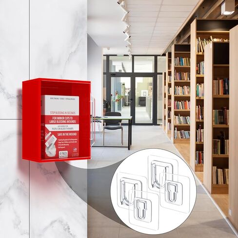 Beautyflier High Visibility Cabinet for Emergency Supplies, Holds 1-2 Naloxone Boxes & Bleeding Control Kit or First Aid Kit, Designed for Wall Mount & Public Access in Saudi Arabia