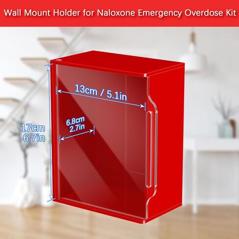 Beautyflier High Visibility Cabinet for Emergency Supplies, Holds 1-2 Naloxone Boxes & Bleeding Control Kit or First Aid Kit, Designed for Wall Mount & Public Access in Saudi Arabia