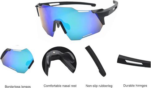 Cycling Sunglasses for Men Women, Polarized Sports Sunglasses, Sports Sunglasses for Running Fishing Biking, Youth Baseball Sunglasses in Saudi Arabia