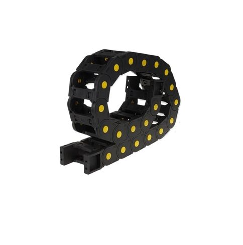 1M Length Black Nylon Cable Carrier Drag Chain 20x38/50/57/60mm Bridge-Type/Full-Closed for Lathe Router(75mm Full-Closed,20x50 mm) in Saudi Arabia