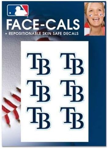 وشم الوجه من Wincraft MLB Tampa Bay Rays، ألوان الفريق، مقاس واحد in Saudi Arabia