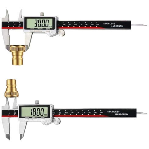 فرجار رقمي، أداة قياس فرجار من الفولاذ المقاوم للصدأ مقاومة للماء IP54، فرجار رنيه مع شاشة LCD ضخمة، ميزة إيقاف التشغيل التلقائي، تحويل بوصة ومليمتر (6 بوصة /150 مم) in Kuwait