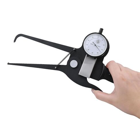 Outside Dial Caliper Gage, 0 to 50mm X 125mm External Dial Caliper, Curved Up Jaw with Extended Jaw for Angle Measuring, Ideal for Workshop Use in Saudi Arabia