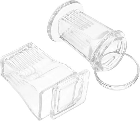 2pcs Glass Staining Jar with Lid Glass Slide Container for 5 and 9 Microscope Slides for Lab Experiments in Kuwait
