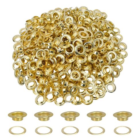 Brass Eyelets and Grommets Set, 200 Pieces Heavy Duty Eyelets with Washers for Canvas, Shoes, Clothing, Fabric, Leather,Bag,Banner and Craft Making,Eyelet Repair Replacement (1/2 inch Hole) in Saudi Arabia