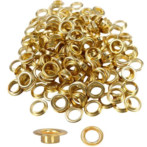 Brass Eyelets and Grommets Set, 200 Pieces Heavy Duty Eyelets with Washers for Canvas, Shoes, Clothing, Fabric, Leather,Bag,Banner and Craft Making,Eyelet Repair Replacement (1/2 inch Hole) in Saudi Arabia