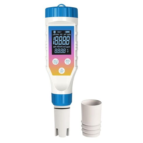 Hydrogen Water Tester Meter for Hydrogen Water Bottle, 7-in-1 H2 TMEP EC TDS Salt pH ORP Meter, TDS Meter Digital Water Tester for Drinking Water, Filtered Water, pH Tester for Juice, Coffee in Kuwait