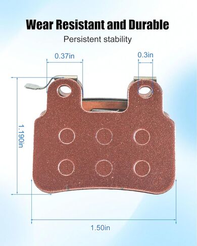 2Pcs E-Bike Brake Pads with Stainless Steel Shrapnel Fit for Ridstar Q20 Q20 Pro H26 Pro E-Bicycle, Fit for XD-KLBS-DOTS XOD Hydraulic Braking System in Kuwait