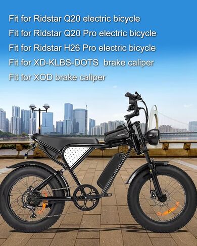 2Pcs E-Bike Brake Pads with Stainless Steel Shrapnel Fit for Ridstar Q20 Q20 Pro H26 Pro E-Bicycle, Fit for XD-KLBS-DOTS XOD Hydraulic Braking System in Kuwait