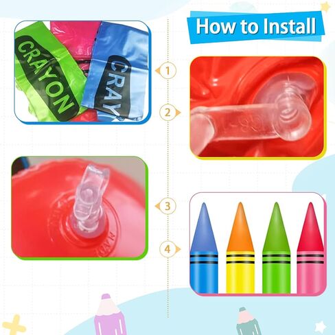 بالون عملاق قابلة للنفخ - يعود إلى زينة بالونات المدارس - لوازم الحفلات والهدايا - (4Crayons) in Kuwait