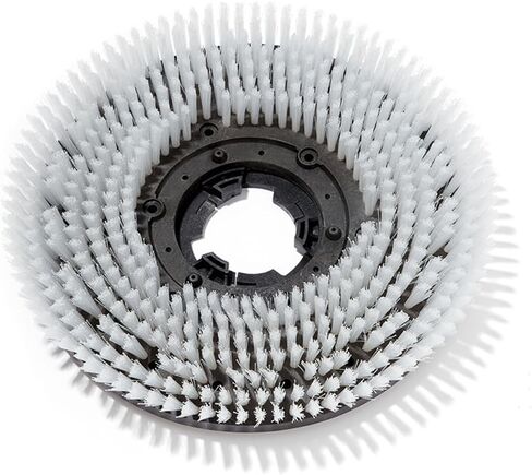 فرشاة تنظيف الأرضيات التجارية مقاس 12-21 بوصة، فرشاة تنظيف دوارة مناسبة لآلة التنظيف - فرشاة متوسطة الحجم باللون الأبيض (فرشاة مقاس 17 بوصة) in Kuwait