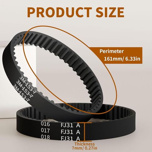 Replacement Vacuum Belts for Shark APEX: 3M-153-7 Soft Front Roller Belts for Shark Vertex Ultralight Vacuum Cleaner AZ1002 AZ1000 AZ2002 AZ2000 AX952 ZU782 ZS360 ZS362 LA502 LA500 LA455 UV850 2-Pack in Kuwait