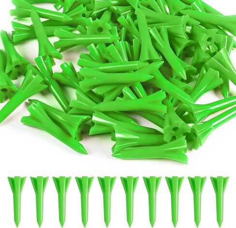 Amy Sport Golf Tees Plastic Unbreakable 1 1/2 Inch Value 120 Pack, Stable Short Tees with Side Spin Design for Less Friction & Par 3 Holes, Easy to Find for Driving Range in Saudi Arabia