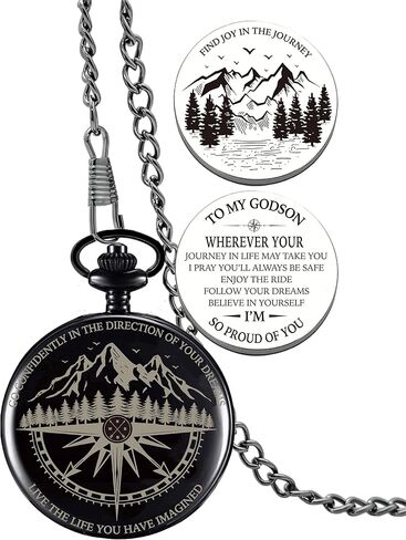 Son Gifts from Mom Dad, Go Confidently Pocket Compass Engraved Black, to My Son Pocket Token, Inspirational Keepsake Gifts Ideas for Older Son Birthday College Graduation Christmas in Saudi Arabia