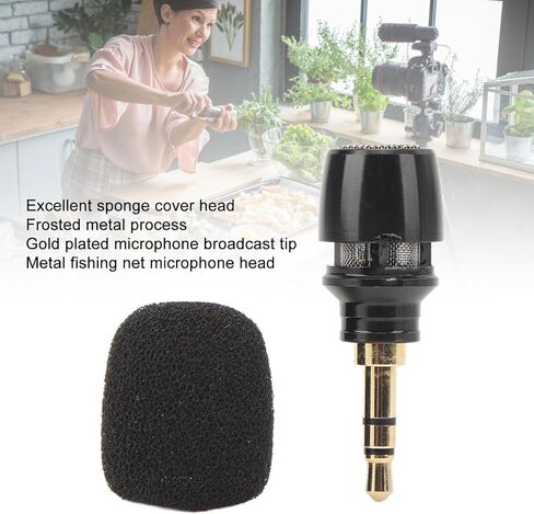 Mini Microphone,Mini Condenser Microphone with High Sensitivity,3.5mm Audio Connector,Noise Reduction Microphone for Voice Recording, Chatting and Singing in Saudi Arabia