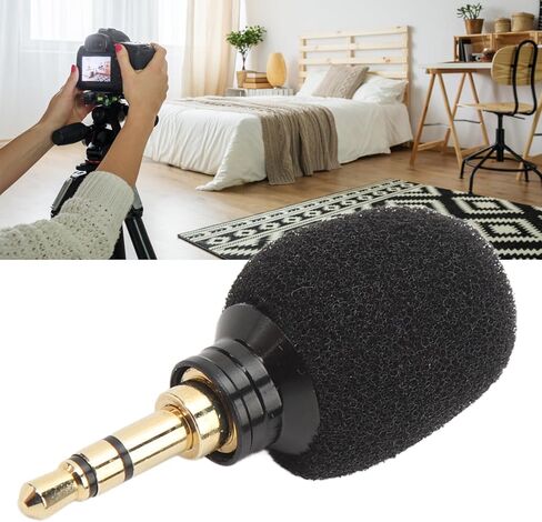 Mini Microphone,Mini Condenser Microphone with High Sensitivity,3.5mm Audio Connector,Noise Reduction Microphone for Voice Recording, Chatting and Singing in Saudi Arabia