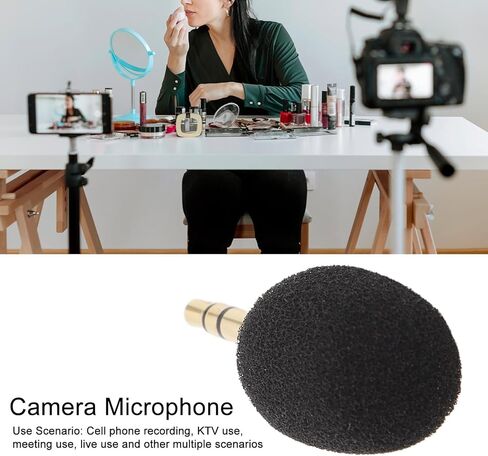 Mini Microphone,Mini Condenser Microphone with High Sensitivity,3.5mm Audio Connector,Noise Reduction Microphone for Voice Recording, Chatting and Singing in Saudi Arabia
