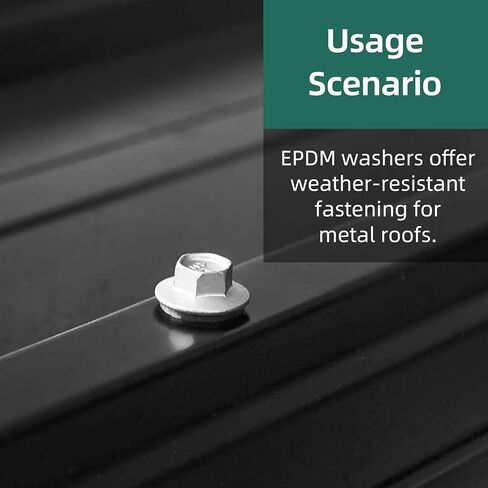 100Pcs #10 x 1 Inch Hex Head Metal Roofing Screws, Hex Head Metal Roof Screws with Rubber Washer, Construction Self Tapping Screw with Hex Socket in Kuwait