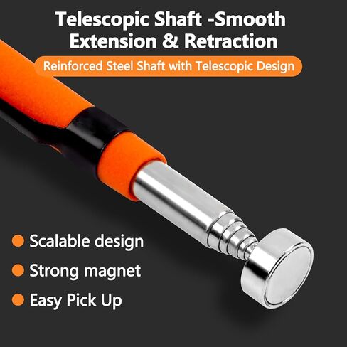 Telescoping Magnetic Pickup Tool with 8lb Pull Force, Sink Sticks Extendable Up to 29in, Pick Up Sticks with Extra Strong Magnet and Non-Slip Handle in Saudi Arabia